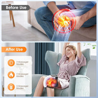 Votvy  Knee Massager Joint Pain Relief with Red Light Heat Massage Therapy