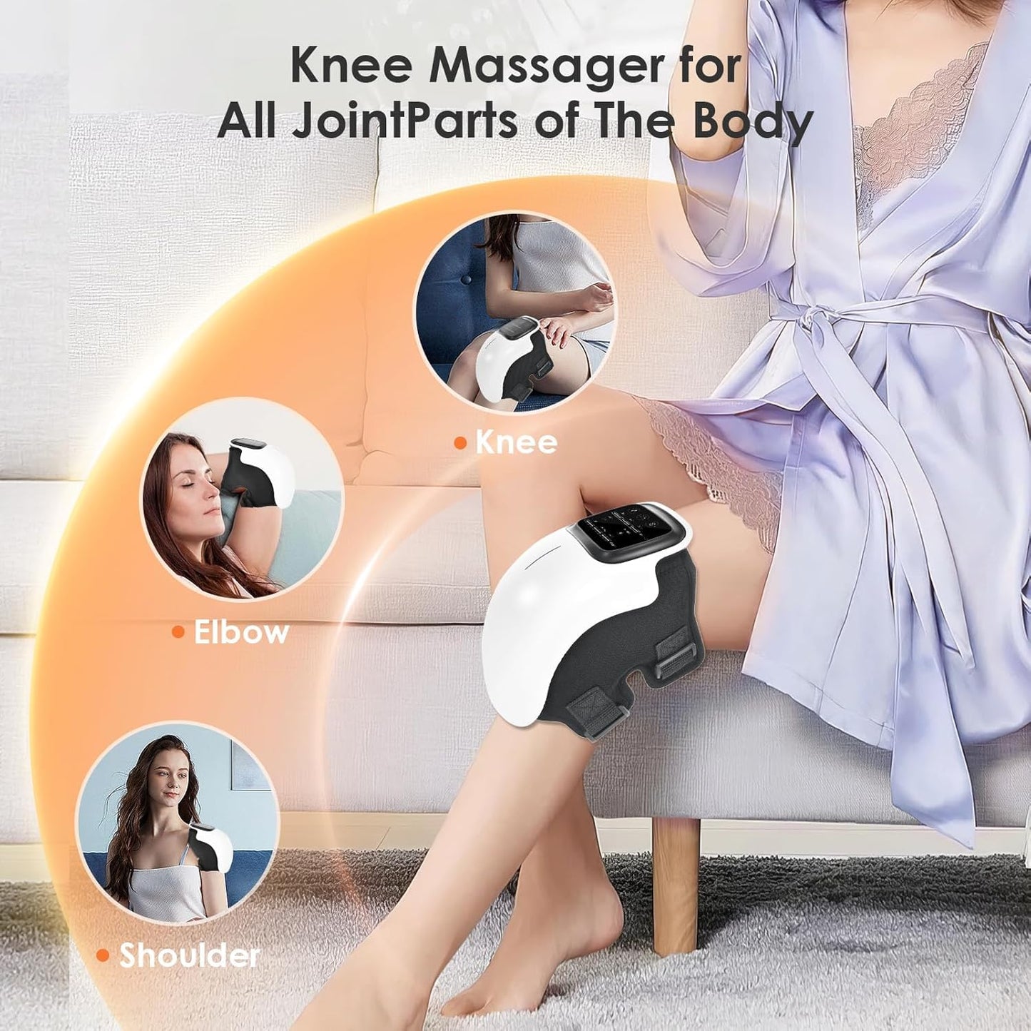 Votvy  Knee Massager Joint Pain Relief with Red Light Heat Massage Therapy
