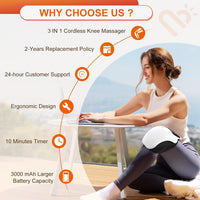 Votvy  Knee Massager Joint Pain Relief with Red Light Heat Massage Therapy