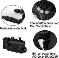 Votvy Train Essential Oil Diffuser Ultrasonic Cool Mist Aromatherapy Diffuser Humidifier with Auto Shut-Off and 2 Light 2 Mist Mode, Auto Shut-Off, for Large Room, Home, Office Hotel 300ml (Train)
