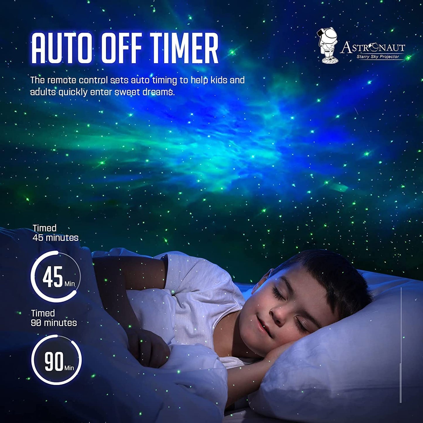Votvy Star Projector, Astronaut Projector Galaxy, Children's Night Light with Nebula, 8 Modes, Remote Control and 360° Rotation Lamp Projector Galaxy Ceiling Bedroom, Gifts for Children and Adult