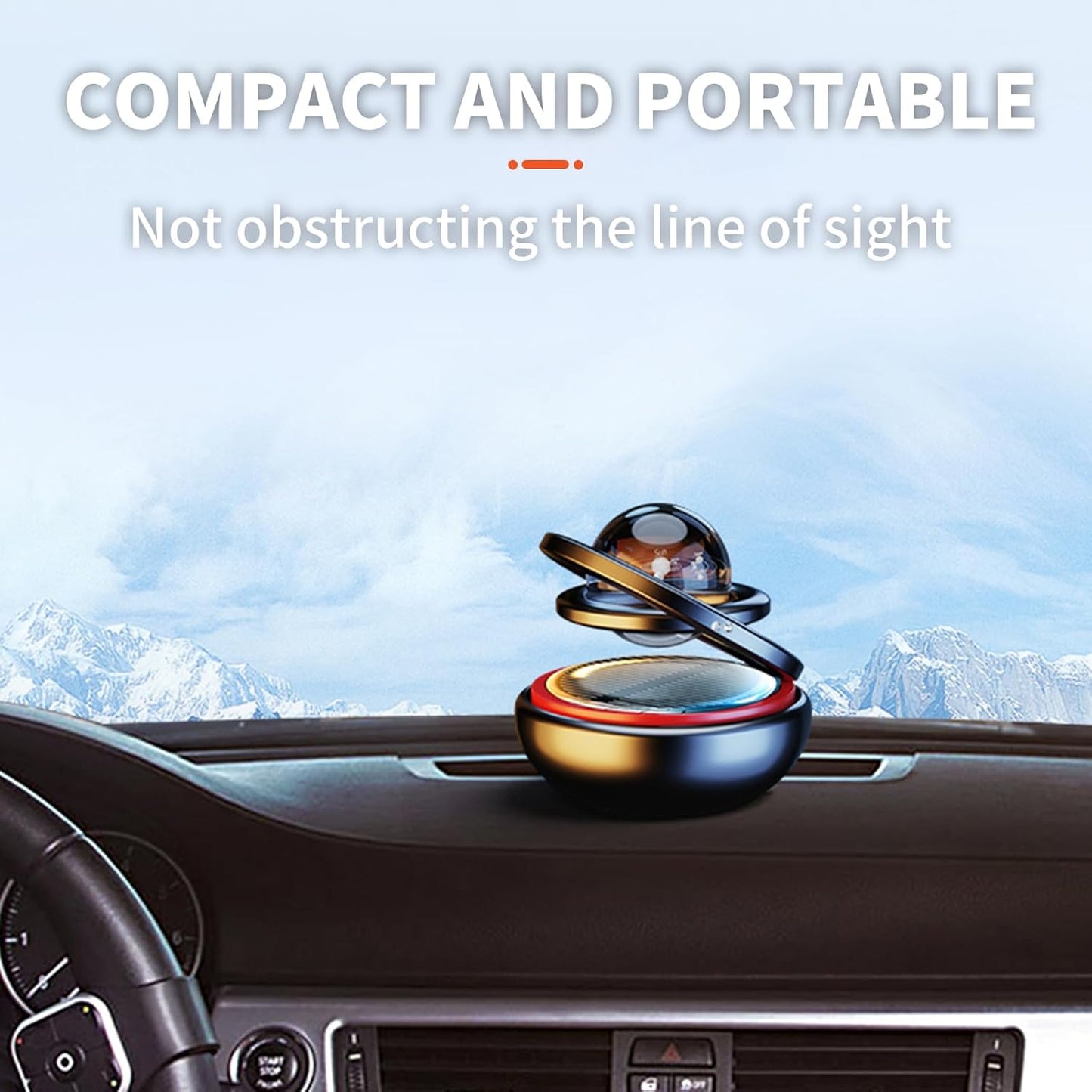 Votvy  Car Air Freshener Solar Energy Rotating Floating Planet Car Perfume Aromatherapy Diffuser Car Interior Decoration Accessories Diffuser for Car Office Home