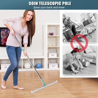 Votvy Silicone Aum Enterprise Multifunctional Magic Broom, Retractable And Adjustable Broom For Flat Floor, 180 Degree Rotatable Wiper, Detachable Indoor Scraping Wiper Brush. (Floor Brush)