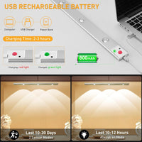 Votvy Electric Under The Cabinet Lights 40 cm Motion Light Home Removable Dimmable USB Rechargeable Closet Light, Wireless Wardrobe Light for Home, Kitchen, Stairs, Wardrobe (Pack of 1)