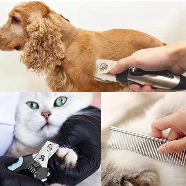 Votvy Electric Cat & Dog Trimmer | Professional Grooming Kit for Labrador, Shih Tzu, German Shepherd & Golden Retriever | Pet Hair Cutting Trimmer for Cats and Dogs | Quiet, Powerful, & Cordless