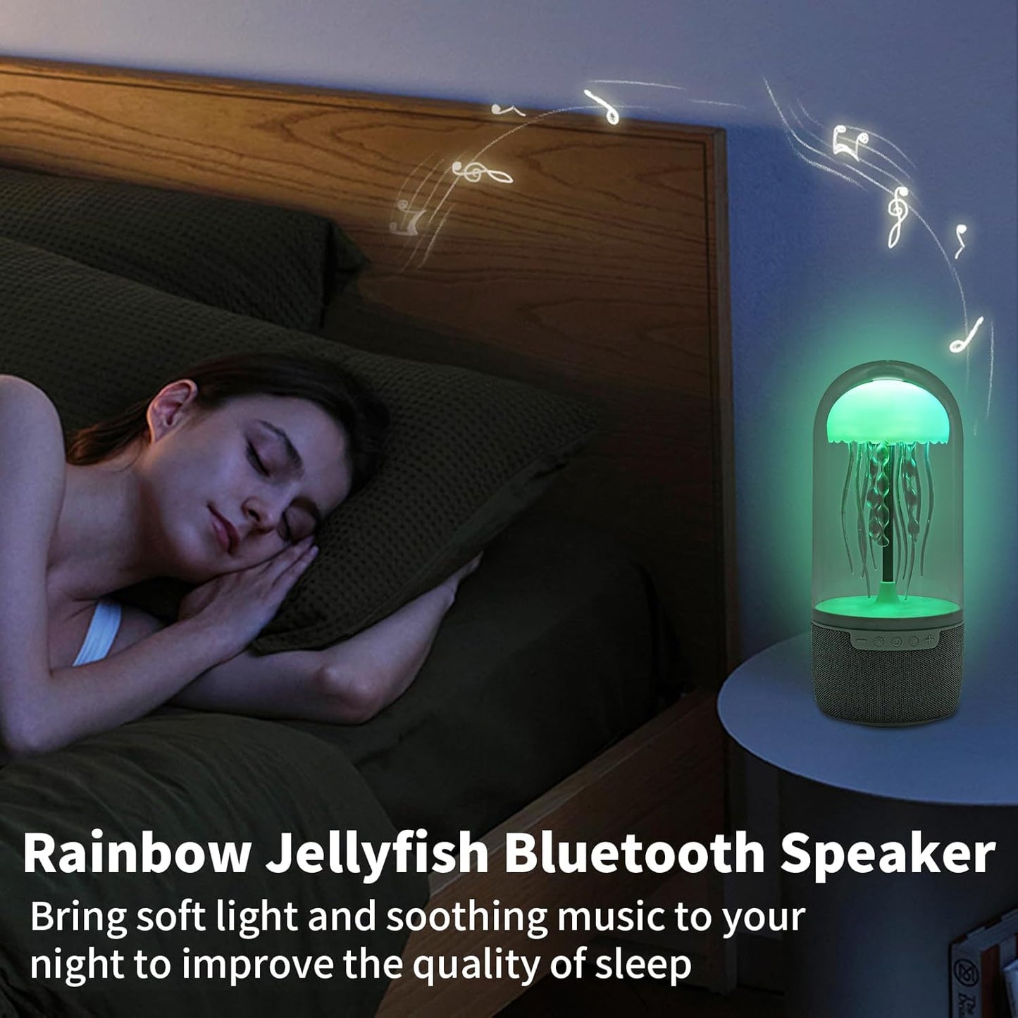 Votvy Jellyfish Speaker, Jellyfish Mood Lamp, Jellyfish Bluetooth Speaker lamp, Jellyfish Speaker Lamp, Color Changing LED, Stereo Surround Sound, Floating Jellyfish, Volume Control electric