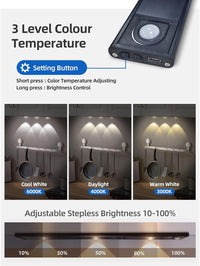 Votvy Electric Under The Cabinet Lights 40 cm Motion Light Home Removable Dimmable USB Rechargeable Closet Light, Wireless Wardrobe Light for Home, Kitchen, Stairs, Wardrobe (Pack of 1)