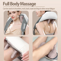Votvy  Neck Massager for Cervical Pain Relief,Electric Deep Tissue Shiatsu with Infrared Heat Therapy 5D Kneading Massage Machine for Full Body Relax,Neck,Muscles,Back,Shoulder,Legs - 6 Month Warranty