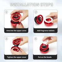 Votvy  Car Air Freshener Solar Energy Rotating Floating Planet Car Perfume Aromatherapy Diffuser Car Interior Decoration Accessories Diffuser for Car Office Home