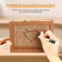 Votvy Wooden Piggy Bank for Kids & Adults,Coin Box with Carved Design,Savings Box,Children Savings Challenge Box, Cashbox,Wooden Coin Piggy Bank,Money Save Box,Cash Collection Bank for Kids and Adults