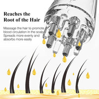 Votvy  Hair Oil Applicator Bottle – 6ml Hair Root Oil Applicator Roller Ball Mini Portable Hair Oil Massage Comb for Scalp Hair Growth Suitable for Various Liquids (1Pcs)
