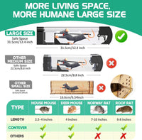 Votvy Rat Trap Cage for House Garden Patio, 32 cm Humane Mouse Trap Enlarged No Kill Reusable Catch and Release Smart Rat Catcher Trap for Home, Rodent Trap for Mice, Pets, Rodents