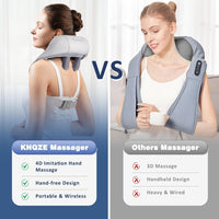 Votvy  Neck Massager for Cervical Pain Relief,Electric Deep Tissue Shiatsu with Infrared Heat Therapy 5D Kneading Massage Machine for Full Body Relax,Neck,Muscles,Back,Shoulder,Legs - 6 Month Warranty