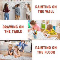 Votvy  Children's Drawing Roll, Coloring Paper Roll for Kids, 30 * 300 Cms DIY Painting Drawing Paper Roll, Kids Art Roll, Early Educational Toys for Kids