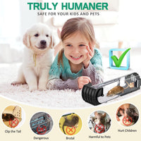 Votvy Rat Trap Cage for House Garden Patio, 32 cm Humane Mouse Trap Enlarged No Kill Reusable Catch and Release Smart Rat Catcher Trap for Home, Rodent Trap for Mice, Pets, Rodents