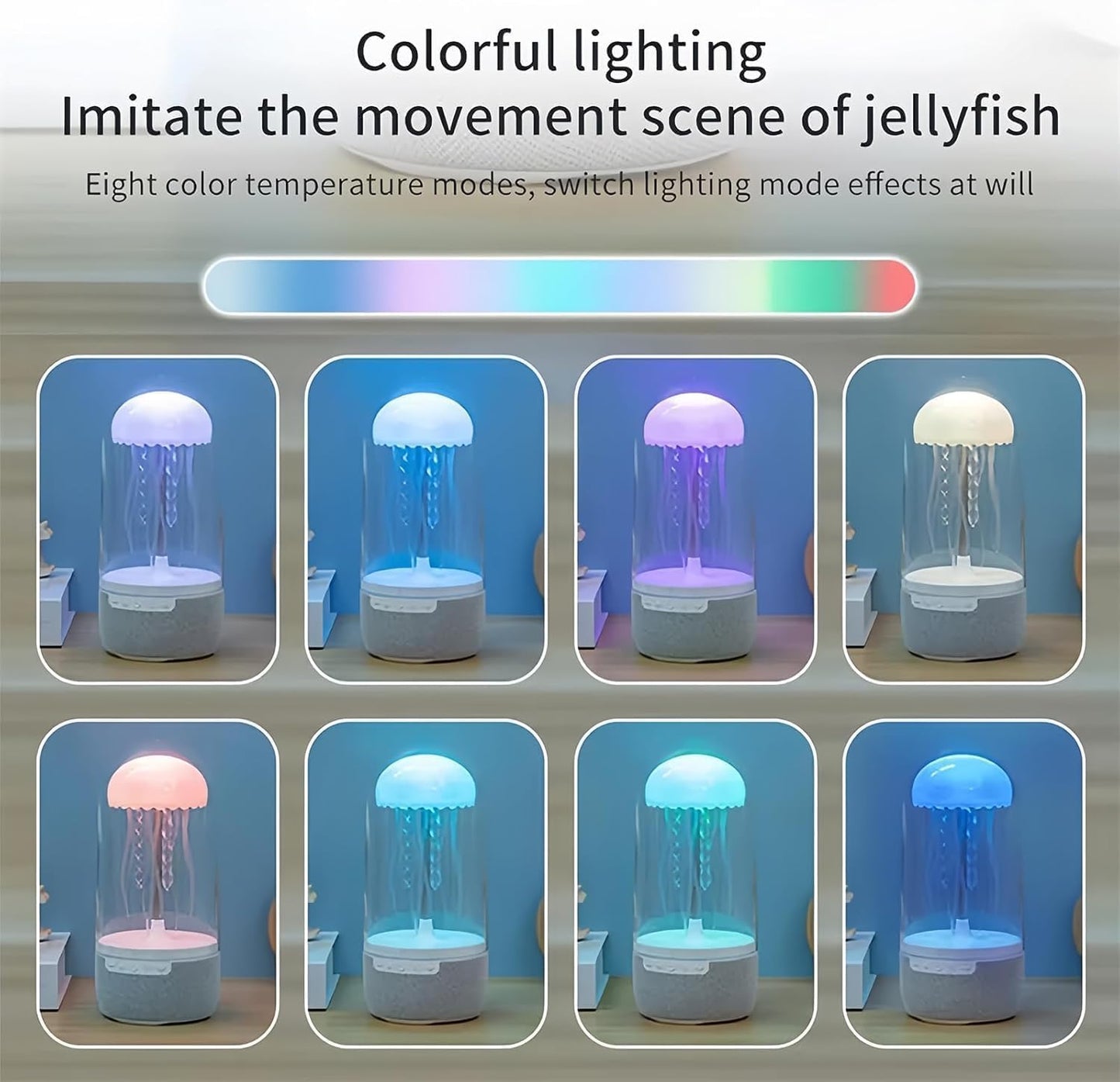 Votvy Jellyfish Speaker, Jellyfish Mood Lamp, Jellyfish Bluetooth Speaker lamp, Jellyfish Speaker Lamp, Color Changing LED, Stereo Surround Sound, Floating Jellyfish, Volume Control electric