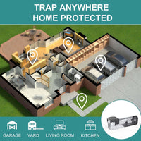 Votvy Rat Trap Cage for House Garden Patio, 32 cm Humane Mouse Trap Enlarged No Kill Reusable Catch and Release Smart Rat Catcher Trap for Home, Rodent Trap for Mice, Pets, Rodents