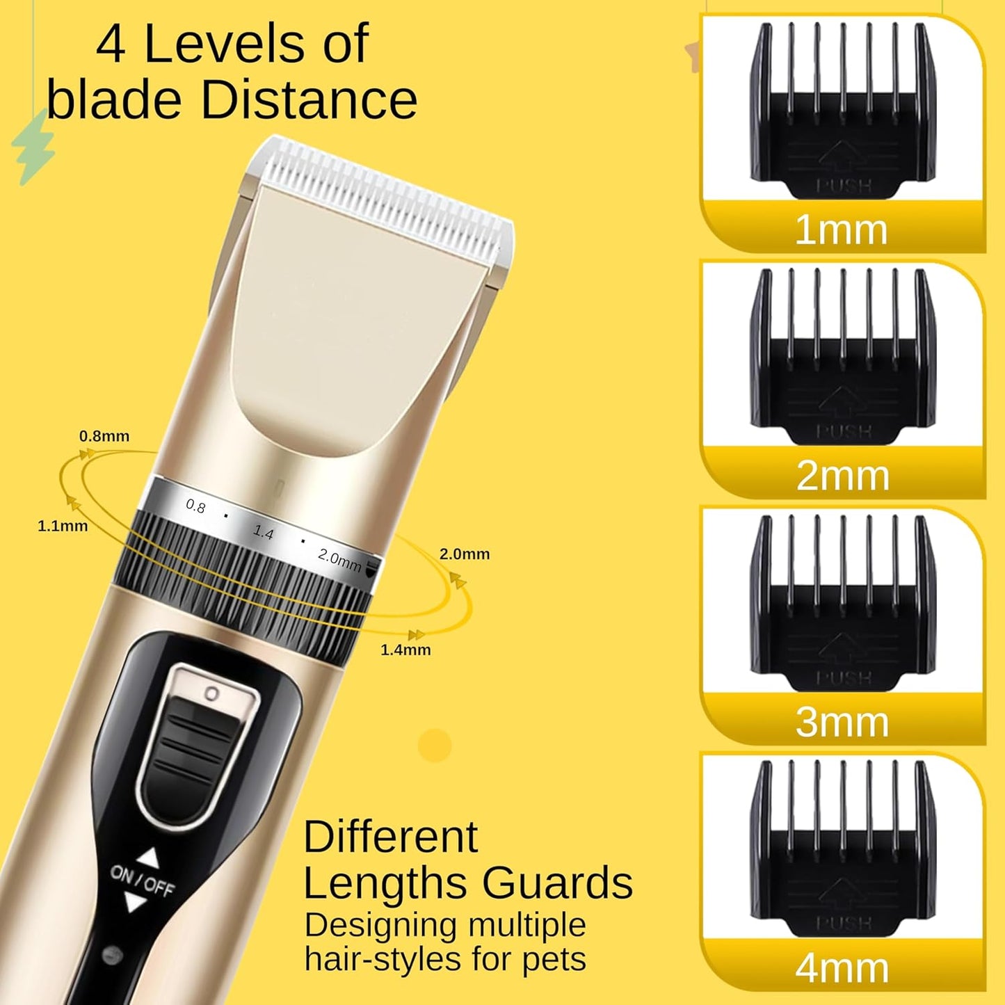 Votvy Electric Cat & Dog Trimmer | Professional Grooming Kit for Labrador, Shih Tzu, German Shepherd & Golden Retriever | Pet Hair Cutting Trimmer for Cats and Dogs | Quiet, Powerful, & Cordless