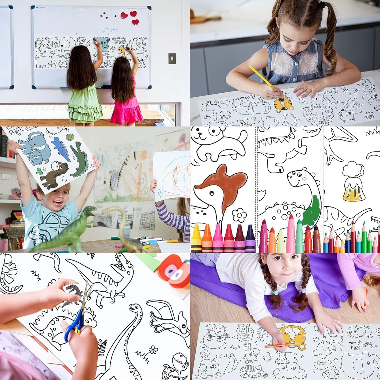 Votvy  Children's Drawing Roll, Coloring Paper Roll for Kids, 30 * 300 Cms DIY Painting Drawing Paper Roll, Kids Art Roll, Early Educational Toys for Kids