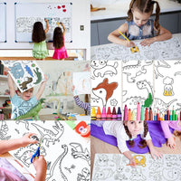 Votvy  Children's Drawing Roll, Coloring Paper Roll for Kids, 30 * 300 Cms DIY Painting Drawing Paper Roll, Kids Art Roll, Early Educational Toys for Kids
