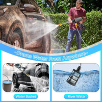 Votvy  Car Washer High Pressure Gun  Cordless Portable Wireless Pressure Washer Gun 48V 12000mah High Pressure Water Gun for Car Wash Bike Washing Cleaning| Adjustable Nozzle and 5M Hose Pipe