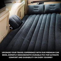 Votvy Car Inflatable Bed with Pump & 2 Air Pillow|Quick Inflatable Back Seat Bed|Car Inflatable Mattress|Car Bed Mattress|Car Bed For Kids,Travel,Trip,Camping,Picnic,Pool & Beach|Universal Fit|Beige