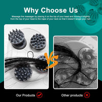 Votvy Scalp Massager Rechargeable Electric Head Kneading Massager, 3 Speed Modes, Handheld Portable Head Scratcher Massager for Hair Growth, Deep Clean & Stress Relax electric Head Massager Machine