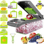 Votvy vegetable Chopper, Onion Chopper, Multifunctional 14 in 1 Food Chopper, Kitchen Vegetable Slicer Dicer Cutter,Veggie Chopper with 8 Blades,Carrot and Garlic Chopper with Container