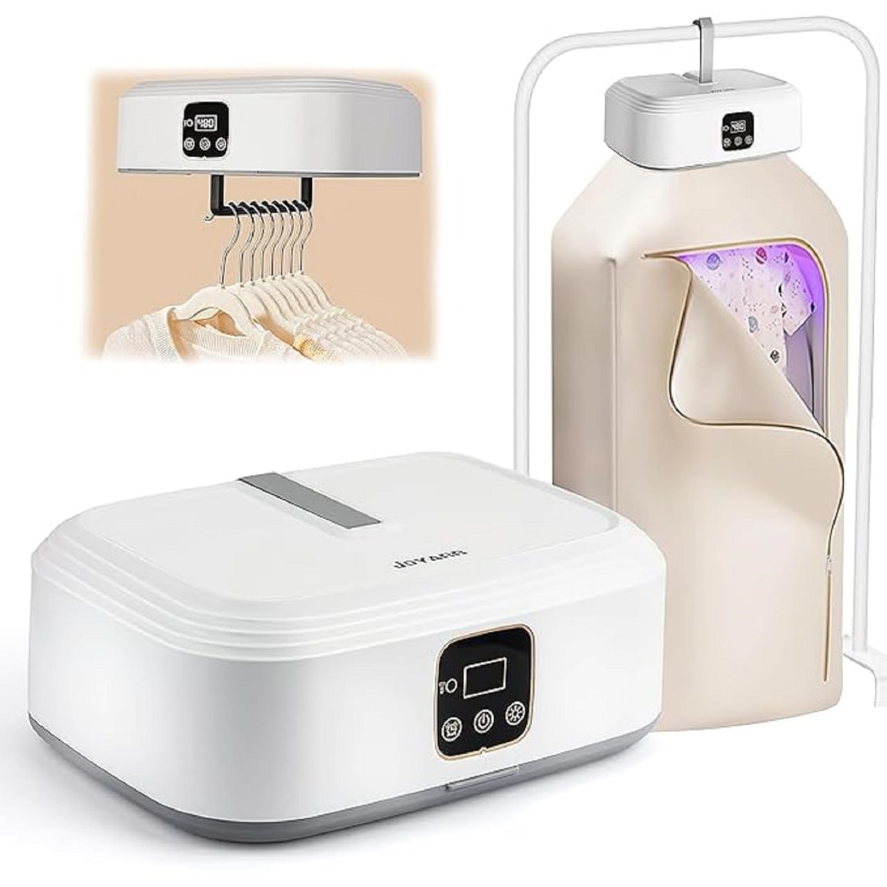 Votvy Portable electric  Clothes Dryer,Foldableportable Dryer With Timer Function,Clothes Dryer For Travel,Apartment,Rv,Home,For All Kinds Of Light Clothing,Underwear,Baby Clothes And Socks,Mini Dryer With Drying Bag
