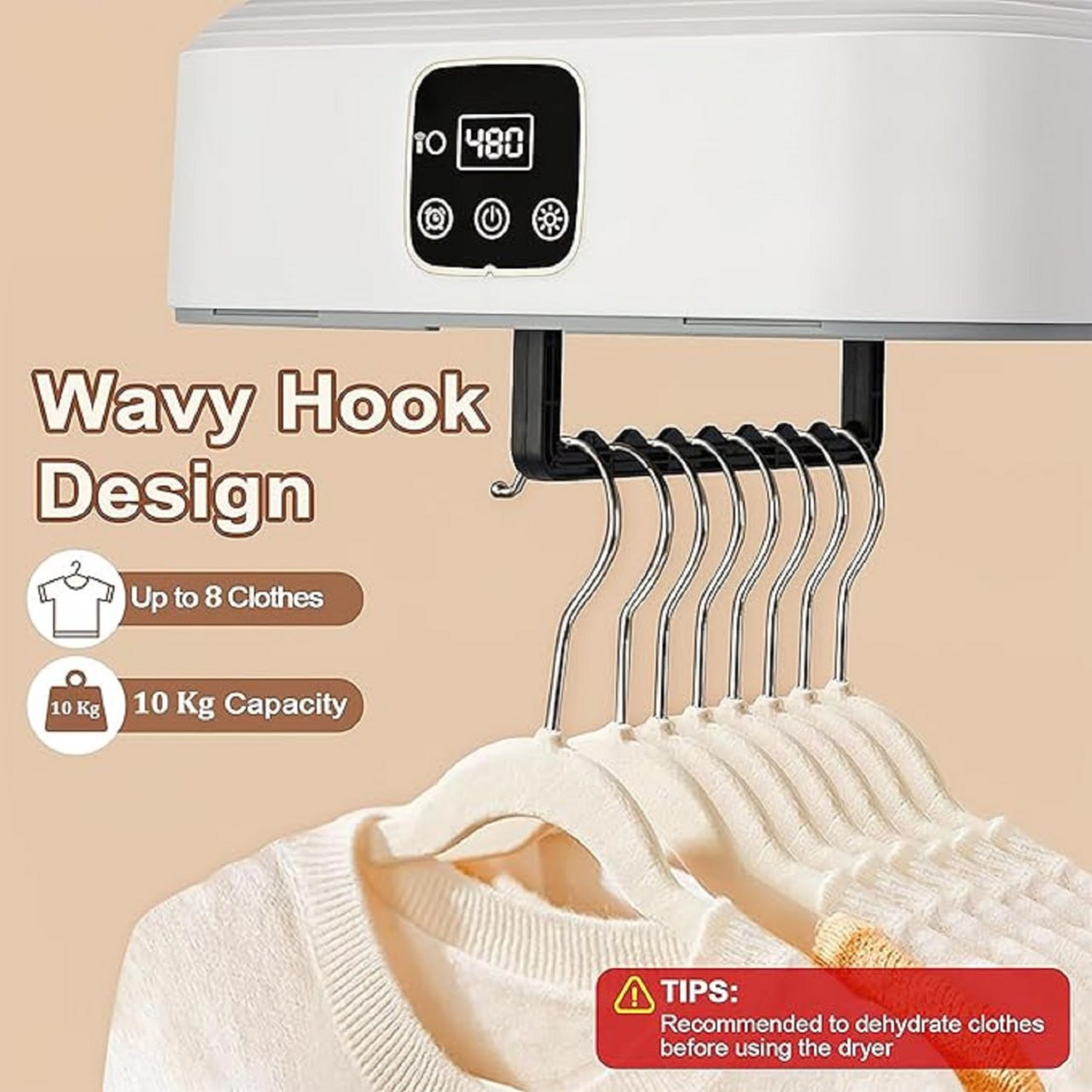 Votvy Portable electric  Clothes Dryer,Foldableportable Dryer With Timer Function,Clothes Dryer For Travel,Apartment,Rv,Home,For All Kinds Of Light Clothing,Underwear,Baby Clothes And Socks,Mini Dryer With Drying Bag
