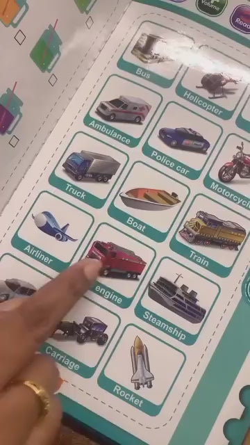 Votvy Intelligence Book Sound Book for Children, English Letters & Words Learning Book, Fun Educational Toys. Activities with Numbers, Shapes Learning Book for Toddlers