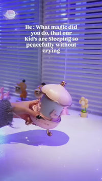 Votvy Electric Rotating Cabin Projector Lamp Star Projector Night Light for Kids Baby Sound Machine Night Light for Room Decor Kids Night Lights for Bedroom, (No Remote Control) (Battery not Included)